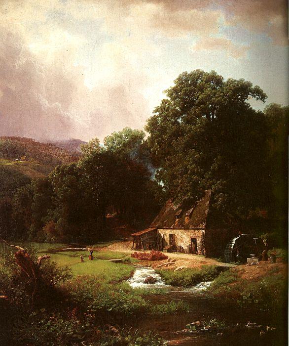 Bierstadt, Albert The Old Mill Spain oil painting art